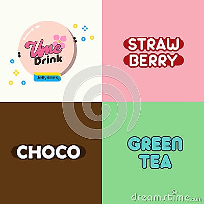 Ume Drink Vector Illustration