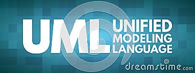 UML - Unified Modeling Language acronym Stock Photo