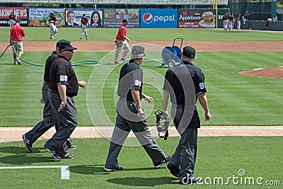 The Umpires are On The Field Editorial Stock Photo