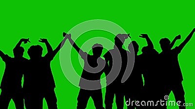 Un groupe de personnes sur un fond vert illustration libre de droits Un groupe de personnes sur un fond vert illustration libre de droits