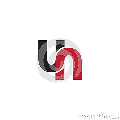 UN NN UU initial letter linked design logo vector Vector Illustration