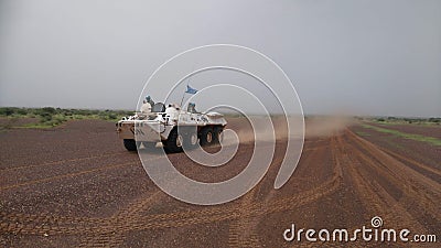 UN peacekeepers are always on guard of peace, order and security Stock Photo