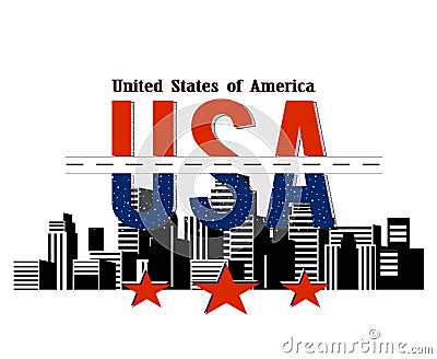 UnÄ±ted states of america text design Stock Photo