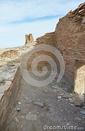 The Una Vida Pueblo at Chaco Canyon, New Mexico Stock Photo