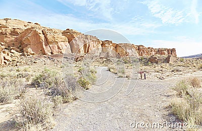 The Una Vida Pueblo at Chaco Canyon, New Mexico Stock Photo