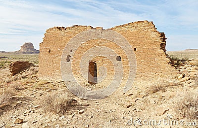 The Una Vida Pueblo at Chaco Canyon, New Mexico Stock Photo