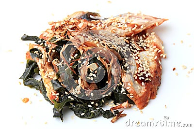 Unagi no wakame sarada Stock Photo