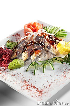 Unagi Sashimi Stock Photo