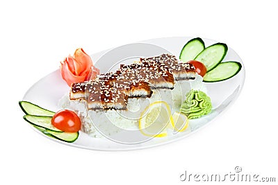 Unagi sashimi Stock Photo