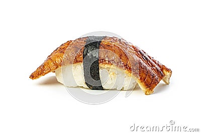 Japanese traditional cuisine. Unagi sushi on a white background. asianfood Stock Photo