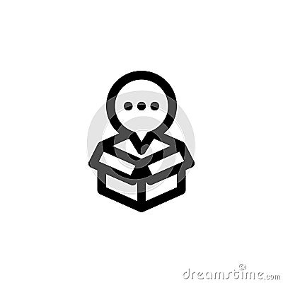 Unboxing Package Icon Vector Illustration