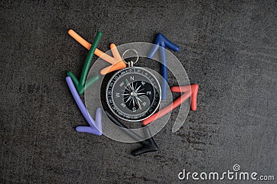 Uncertain alternative path or multiple life direction concept, c Stock Photo