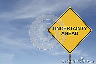 Uncertainty Ahead Stock Photo