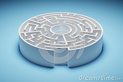 Uncertainty concept with maze exit Stock Photo