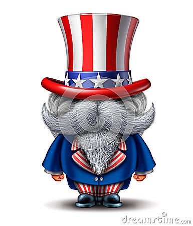 Uncle Sam Character Stock Photo