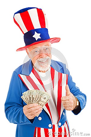 Uncle Sam - Economic Recovery Stock Photo