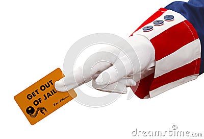 Uncle Sam Pardon Card Stock Photo