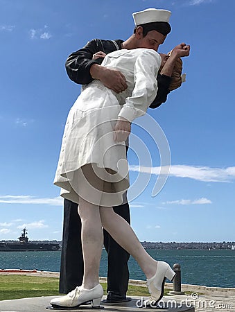 Unconditional Surrender The Kissing Sailor Statue San Diego Editorial Stock Photo