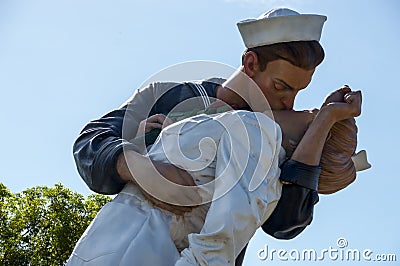 Unconditional Surrender statue Editorial Stock Photo