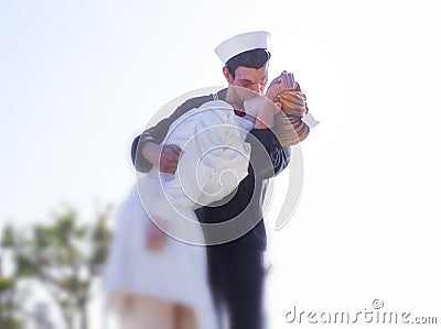 Unconditional Surrender statue Editorial Stock Photo