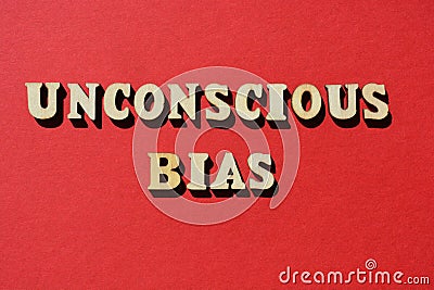 Unconscious Bias, phrase as banner headline Stock Photo