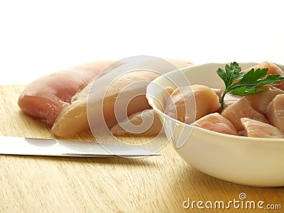 Uncooked chicken meat, isolated Stock Photo