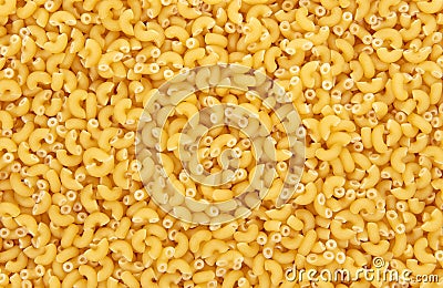 Uncooked elbow macaroni, isolated full frame Stock Photo