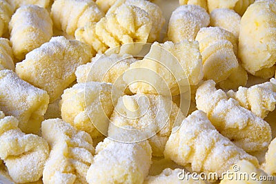 Uncooked Gnocchi Stock Photo