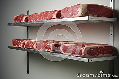 Uncooked Man raw meat. Generate Ai Stock Photo
