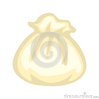 Uncooked raw dumpling Vector Illustration