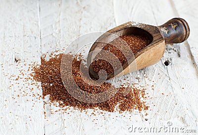 Raw teff grain Stock Photo