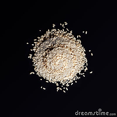 Uncooked white rice bunch Stock Photo