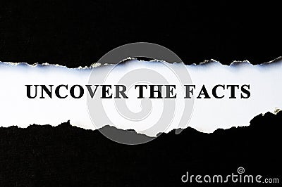 Uncover the facts concept Stock Photo