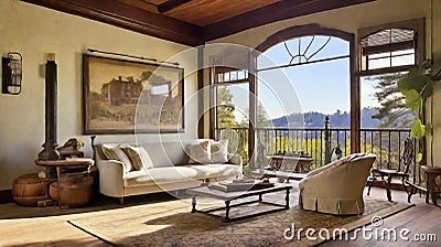 Historic Hillside Retreat Stock Photo