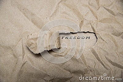 Uncovering a freedom. Stock Photo