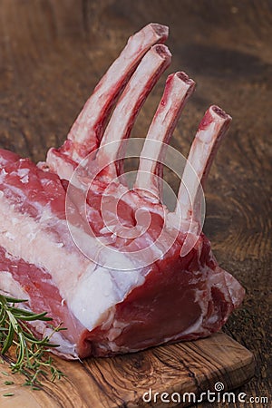 Uncut raw veal Stock Photo