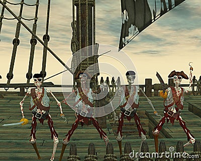 Undead pirates Stock Photo