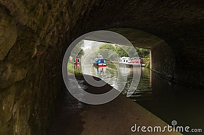 Under the bridge on a misty day Editorial Stock Photo