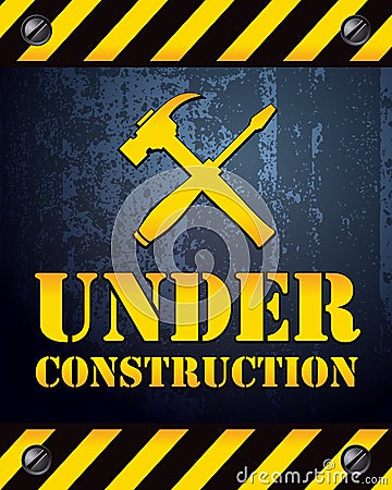 Under Construction Background Vector Illustration