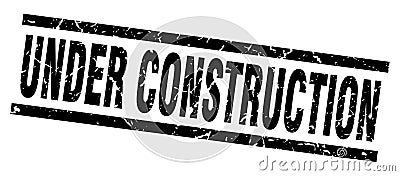 under construction stamp Vector Illustration