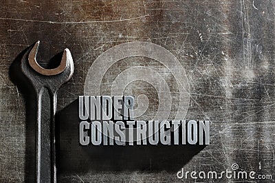 Under Construction sign Stock Photo