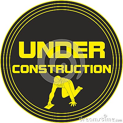 Under Construction sign Stock Photo