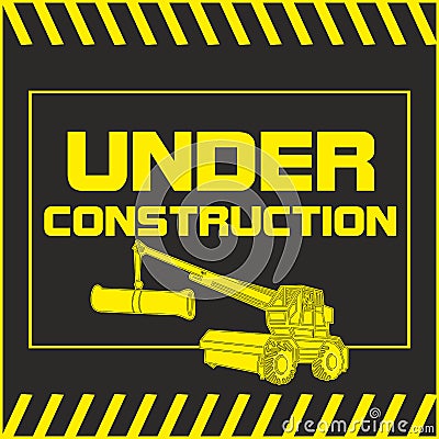 Under Construction sign Stock Photo