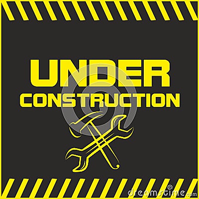 Under Construction sign Stock Photo