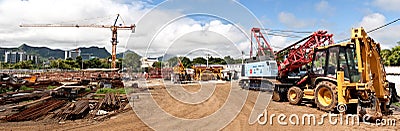 Under Construction Site Stock Photo