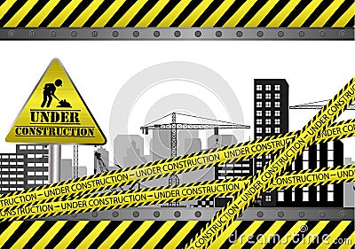 Under construction site Vector Illustration