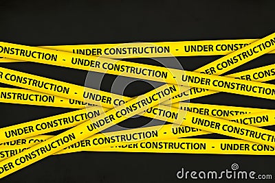 Under Construction Tape Stock Photo