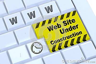 Under construction website Stock Photo