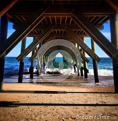 Under the Crystal Pier Stock Photo