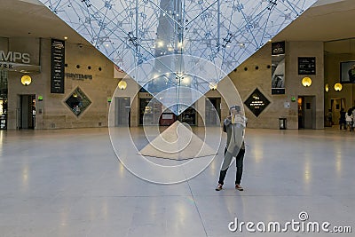 Under the inverted pyramid Editorial Stock Photo